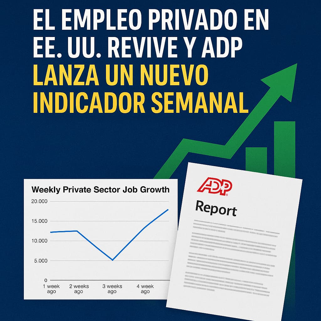 Gráfico de crecimiento del empleo privado en Estados Unidos 2025