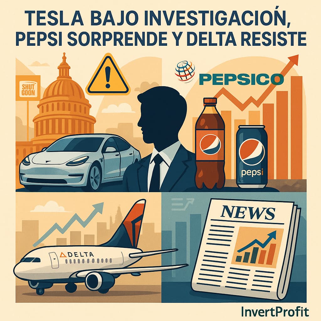Tesla bajo investigación, Pepsi y Delta enfrentan semana clave