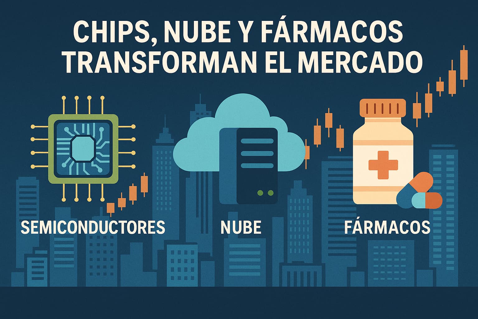 El reordenamiento silencioso: chips, nube y fármacos transforman el mercado